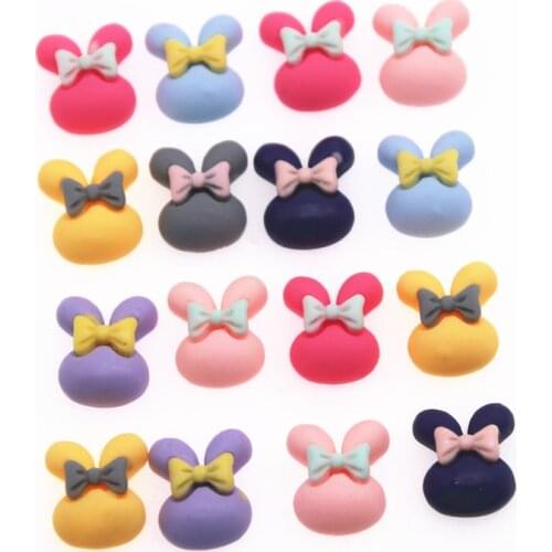 50pcs 14x16mm mix color small rabbit resin flatback cabochon DIY jewelry/phone/nail art decoration