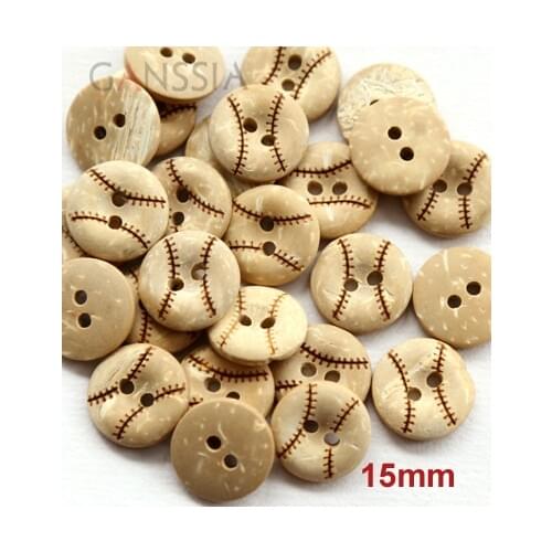50pcs/lot Natural coconut shell button 15mm Accssories sewing buttons (ss-1251)