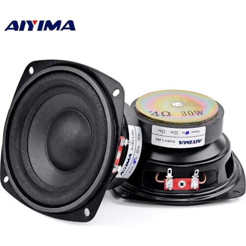 AIYIMA 2Pcs 4 Inch 30W Audio Portable Woofer Speaker Mini Stereo 4 8 Ohm loudspeaker Subwoofer Full Range Car Horn Speaker DIY