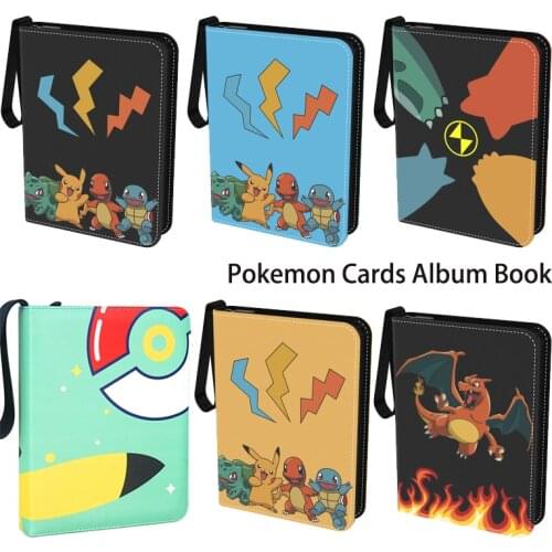 Pokemon Cards Album Book 200 400 320 Card Position Poke Ball Charizard Bulbasaur Pikachu Holder Storage Box Top Loaded List Toys