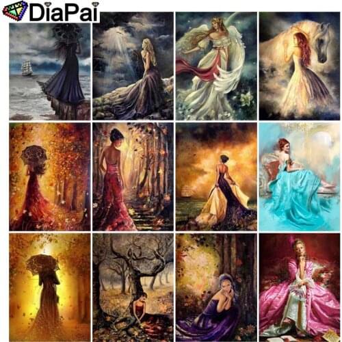 DIAPAI 5D DIY Diamond Painting 100% Full Square/Round Drill "Beauty figure oil painting" 3D Embroidery Cross Stitch Home Decor