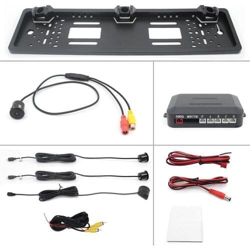 Car Rear View Camera EU European Car License Plate Frame Waterproof Auto Car Reverse Backup Rearview parking Camera