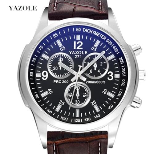 Mens Watch 40mm Large Dial Quartz Wristwatch Clock Clock Sport Watches Male Leather Strap Color Blue Glass For Man Watch Saat