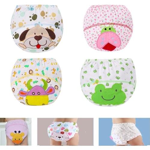 Baby Diapers Kids Cotton Training Pants Panties Reusable Cloth Diaper Nappies Washable Infants Children Underwear Nappy Changing