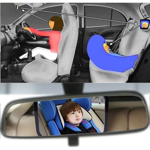 Baby Backseat Safety Mirror for Car SUV Crash-tested Infant Mirror for Car Rear-Facing Sight 360 Degree Rotation