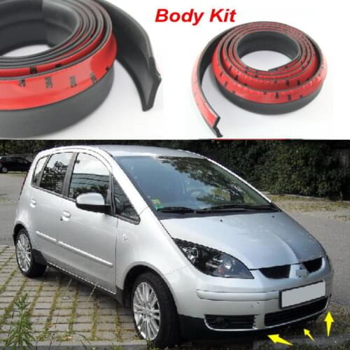 Car Bumper Lip For Mitsubishi Colt / Make car lower Body Kit / Front / Rear Skirt Spoiler / Bumper Deflector Rubber Strip