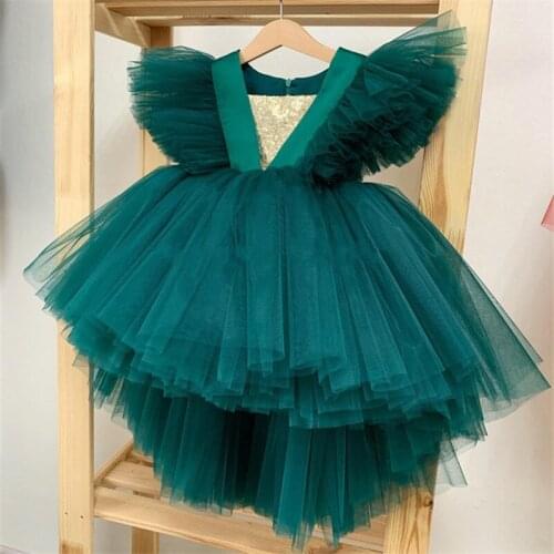 Toddler Baby Girl Dress Backless Party Gown Bridesmaid Kids Dress Photography Props 1-14Y