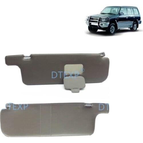 LHD Front Interior Sunvisor Sun Visor for Pajero Sun Proof for Montero Shogun MKII V31 V32 V33 V43 1989-2000 Clip Hook