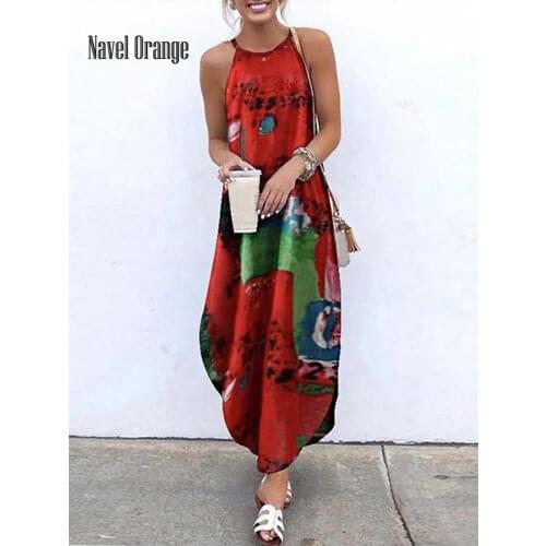 Summer Women O-Neck Hollow Out Long Party Dress Casual Sleeveless Leopard Ladies Sling Dress Plus Size 4XL Elegant Female Dress