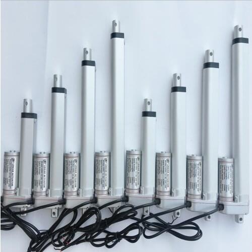 12V 750N 2-16 inch Linear Actuator DC Electric Actuator Metal Gear Motor Stroke For Open Close Car Trunkp Doors Windows