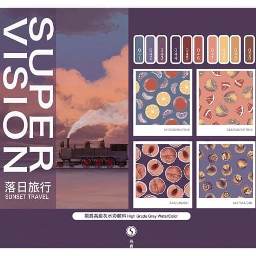 10 Colors 8ml SUNSET TRAVEL Set,Supervision Layered Color Professional Watercolor Pigment,Painting,Beginners,Artist Quality