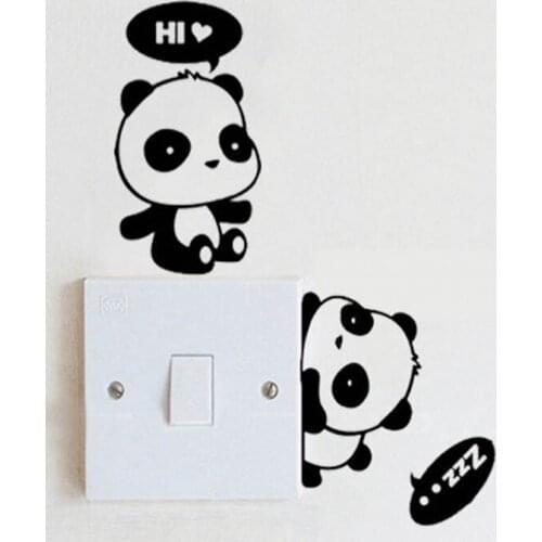 Animals Sticker Creative DIY Switch Wall Stickers Kids Room Decal Home Decor Children Baby Bedroom Decoration Accessories