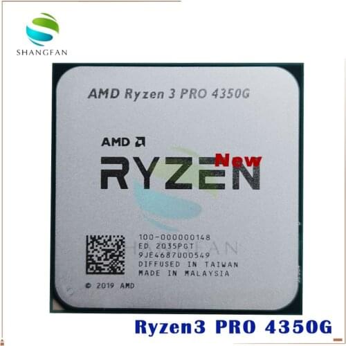New AMD Ryzen 3 PRO 4350G R3 PRO 4350G 3.8 GHz Quad-Core Eight-Thread CPU Processor 100-000000148 Socket AM4