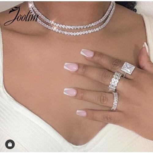 Joolim Shinny AAA Zirconia Pave Choker Necklace Party Necklace fow Women Jewelry Wholesale