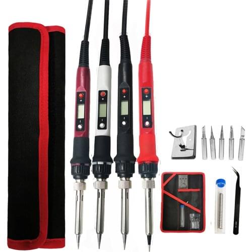 80W soldering iron temperature adjustable soldering iron soldering rework tool ceramic heater soldering iron kit