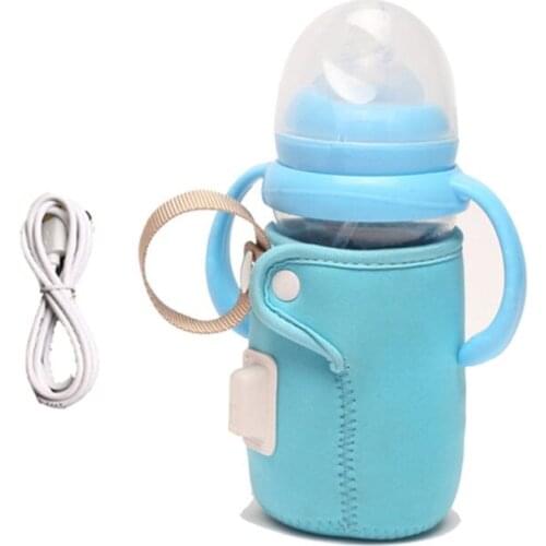 23GD USB Baby Bottle Warmer Portable Milk Travel Cup Warmer Heater Infant Feeding Bottle Bag Storage Cover