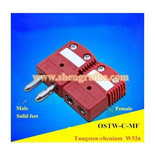 Omega W526 Tungsten rhenium C Type Thermocouple Plug and Socket