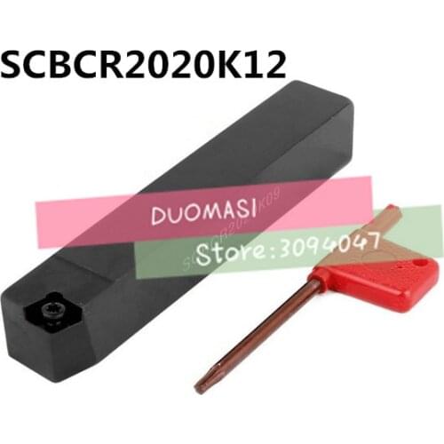 SCBCR2020K12 20*20*125MM Metal Lathe Cutting Tools Lathe Machine CNC Turning Tools External Turning Tool Holder S-Type SCBCR/L