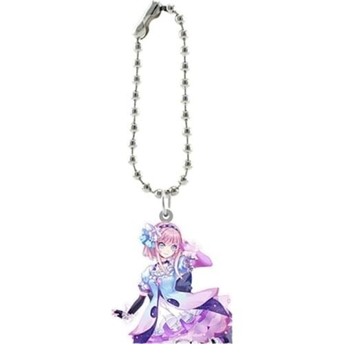 TAFREE Anime Game MmiHoYo Acrylic Charms Key Jewelrys For Fairy Girls Short Beads Chain Epoxy Cosplay Wholesale