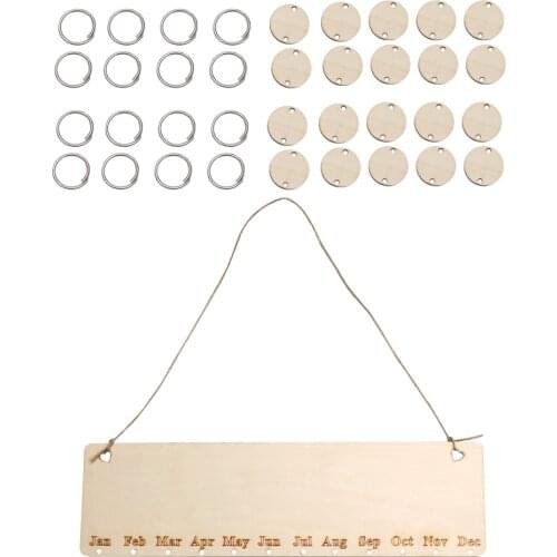 Celebrations Calendar Home Decor Wooden DIY Calendar Plaque Hanging Birthday Reminder Board DIY Wooden Calendar Listing