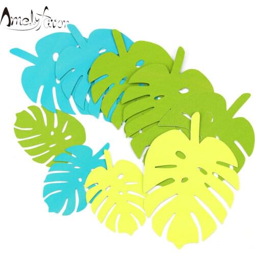 Tropical Jungle Leaf Cutouts Palm Leaf Luau Party Decoration Jungle Theme Dinosaur Theme Party Favors