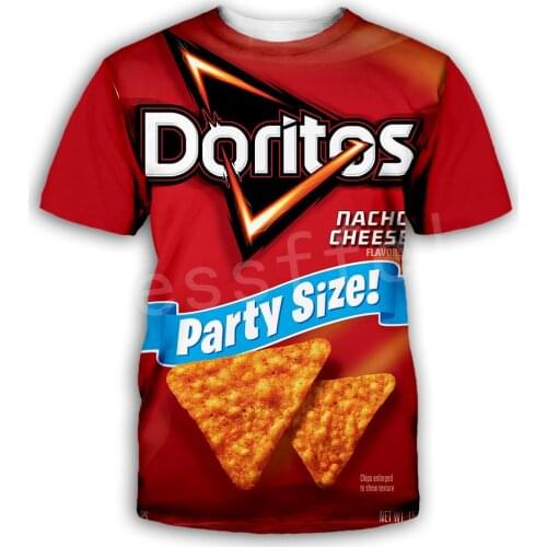 Tessffel Potato chips Snacks bag Funny Food Casual 3DPrint Mens/Womens NewFashion Summer Streetwear Tee T-shirt Short sleeve D-2
