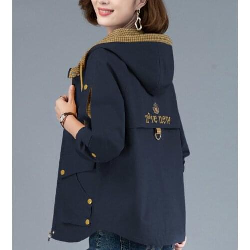 Casual hooded short jacket women 2021 new Korean fashion loose jacket trend