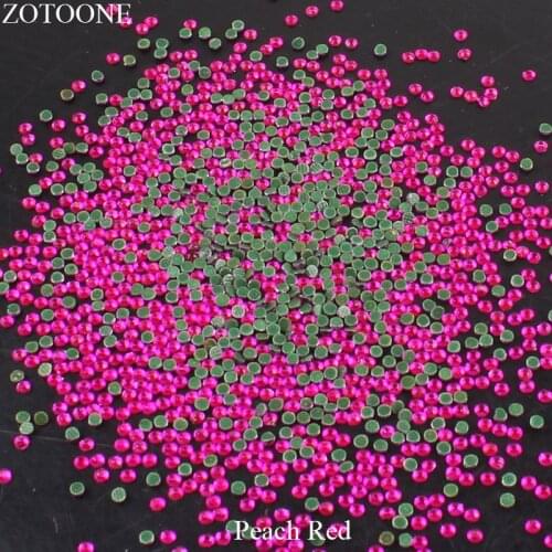 ZOTOONE HotFix Stones And Crystals For Clothes Strass Applique Iron On FlatBack Glass Peach Red Rhinestones Nail Art Decorations