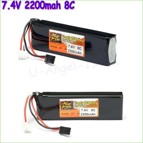 1pcs ZOP Power Lipo Battery 7.4V 2200mAh 8C Li-Po Battery For DEVO 4/ 7E / 6S / 8S Transmitter Li-poly RC Battery wholesale