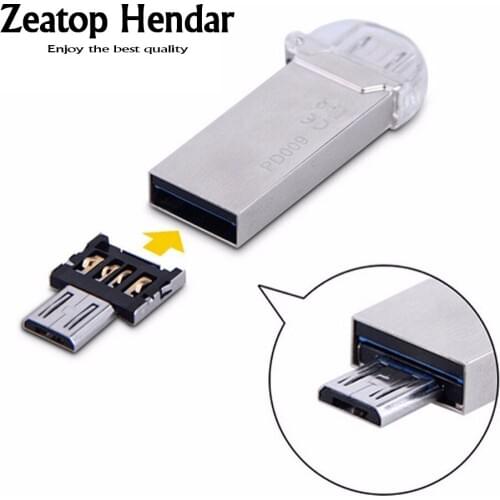 1Pcs USB OTG Adapter For USB Flash Pen Drive Mobile Phone Micro USB to USB OTG Connector Turn Android Phone Connection