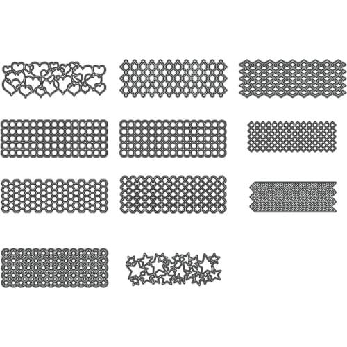 11 Styles) Striped background Metal Cutting Dies DIY Scrapbooking Paper Photo Album Crafts Mould Cards Embossing Mold Stencils