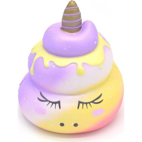 12PCS Kiibru Cute Unicorn Poo Squishies Slow Rising Scented Squishy Cartoon Bread Doll Kids Gift Funny Toys Wholesale Decoration