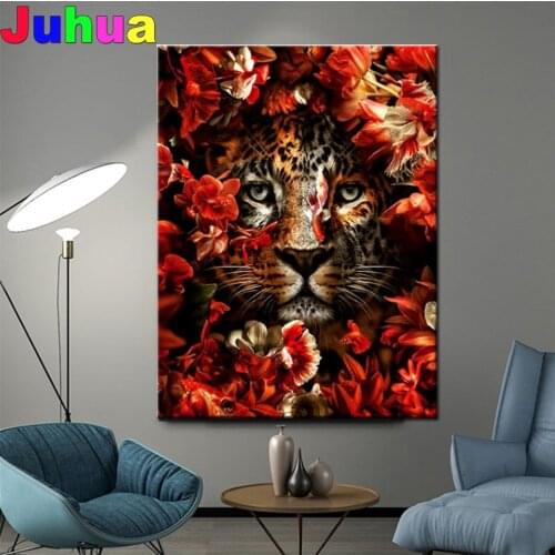 Diy 5D Lion Flower Butterfly Full Diamond Painting Cross Stitch Kit Art Nordic High Quality Animal 3D Diamond Mosaic Embroidery
