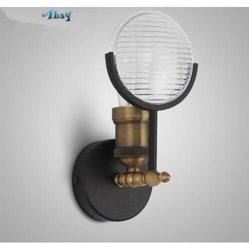 American Village Old Headlights Shape Wall Lamps Industrial Decoration Living Room Bedroom Corridor Wall Sconce Light Fixture