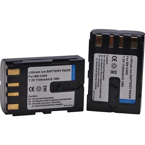 AsperX 2 pcs BN-V408 BNV408 BN V408 Batteries for JVC GR-D230US GR D30 D30E D30U D30US D31EK D31US D32 Battery