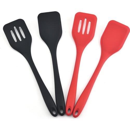 Large Silicone Kitchen Ware Non-stick Set Cooking Utensils Tools Spoon Spatula Heat Resistant Stirring Scooping Mixing Cookware