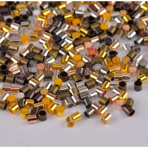 5000pcs 1.5mm 2.0mm 2.5mm String Wire Crimp Beads Tube End Beads Positioning Beads jewelry making supplies