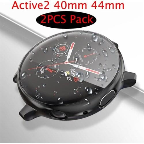2pcs cases for samsung galaxy watch active 2 40mm 44mm case shell TPU full cover protector SM-R830 R820 Protection Accessories