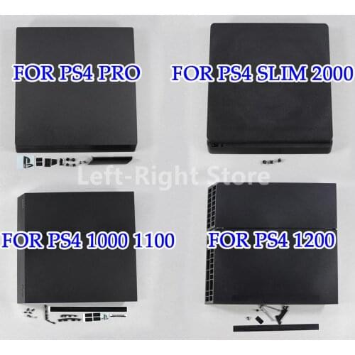 1set Full Housing Case For Sony PS4 1100 1000 1200 For PS4 slim pro Console Black Color Console House Shell Have Logo