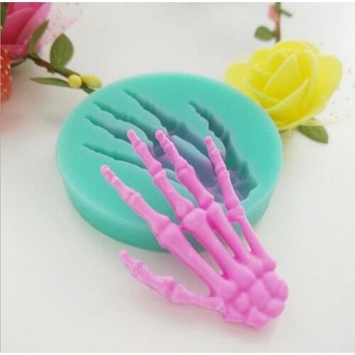Skull Hand Halloween Silicone Mold Fondant Cake Decorating Tools Chocolate Candy