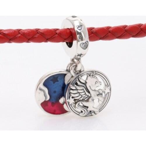 DoDoFly 925 Sterling Silver Magic Unicorn Pony, Kirin and Mythical Beast Pendant Fit original Bracelets & Necklaces
