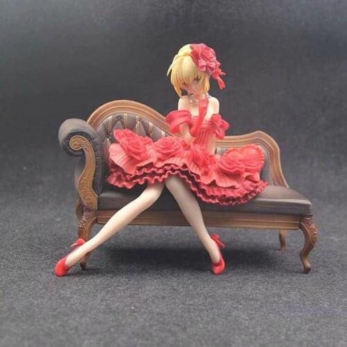 Japanese anime figure Aquamarine Fate/EXTRA Nero Claudius Caesar Augustus Germanicus sitting ver action figure