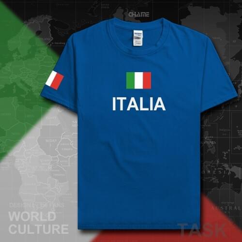 Italy Italia Italian t shirt man 2017 t-shirts nation team 100% cotton gyms fans Jerseys streetwear fitness ITA country tops