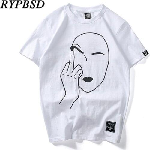 Funny Finger Japanese Style T shirt Summer Cotton Casual Short Sleeve T-shirt Men Women Oversize Loose Harajuku Streetwear Tee