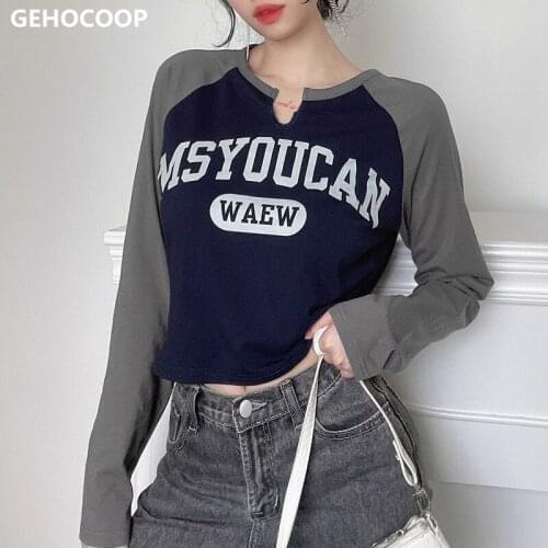 Женские длинные футболки GEHOCOOP China At AliExpress