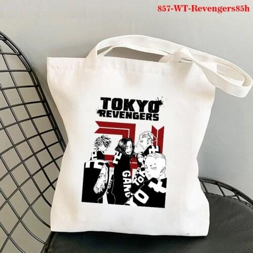 Anime Print Bags Tokyo Revengers Canvas Bookbag for Women Shopping Bag Travel Tokyo Revengers School Bags Women Canvas Tote Bag