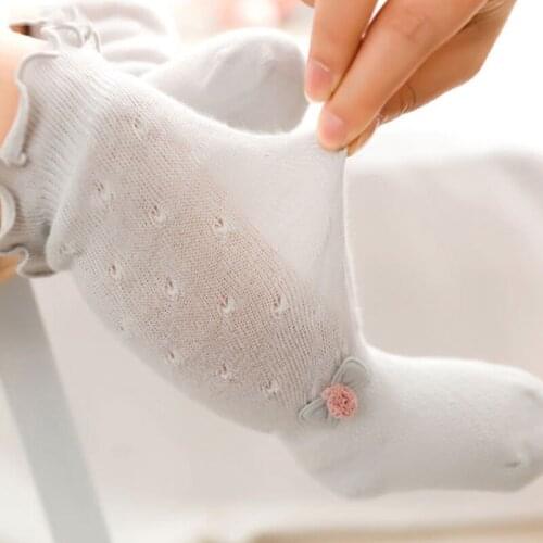 2021 New Arrival Summer Toddler Socks For Girls Socks Girls Socks With Ruffle Mesh Ultra-thin Mosquito Over The Knee Socks