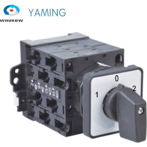 Cam Switch 3 Position ON-OFF-ON Dual Power 3 Poles 690V 33A Selector Rotary Changeover Control Circuit Conmutadores YMW42-33/3