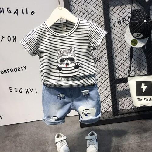 2020 summer Boy causal t-shirt + shorts two-piece flower boys clothing baby boy sets childrens set kids ports suits 47