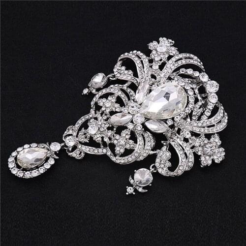 Fashion Simple High Quality Crystal Alloy Brooch Jewelry Crystal Pin Hot Sale Gifts For Women Clothes Accessories